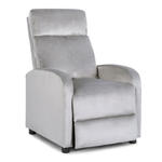 Szary relaksacyjny fotel welurowy - Alho 4X w sklepie internetowym Edinos