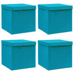 Komplet 4 składanych pudełek do szafy błękit - Dazo 4X w sklepie internetowym Edinos