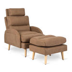 Brązowy relaksacyjny fotel w stylu skandynawskim - Uvex w sklepie internetowym Edinos