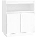 Biała drewniana szafka z otwartą półką - Jovi 3X w sklepie internetowym Edinos