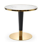 Okrągły stół z marmurowym blatem w stylu glamour - Fenvis w sklepie internetowym Edinos