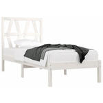 Białe jednoosobowe łóżko drewniane 90x200 - Yoko 3X w sklepie internetowym Edinos