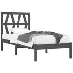 Szare pojedyncze łóżko z litego drewna 90x200 - Yoko 3X w sklepie internetowym Edinos