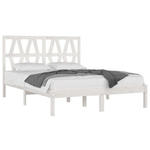 Białe małżeńskie łóżko drewniane 160x200 - Yoko 6X w sklepie internetowym Edinos