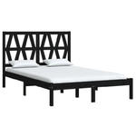 Czarne dwuosobowe łóżko sosnowe 160x200 - Yoko 6X w sklepie internetowym Edinos
