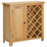 Drewniana szafka z półkami i stojakiem na wino - Szabol w sklepie internetowym Edinos