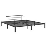 Czarne metalowe łóżko dwuosobowe 160 x 200 cm - Veko w sklepie internetowym Edinos