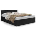 Czarne łóżko dwuosobowe z materacem 140x200 - Cansar 3X w sklepie internetowym Edinos