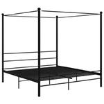 Czarne metalowe łóżko małżeńskie 200x200 cm - Wertes w sklepie internetowym Edinos