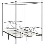 Czarne metalowe łóżko romantyczne 140x200 cm - Elox w sklepie internetowym Edinos