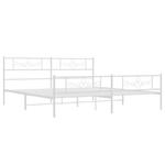 Białe metalowe łóżko rustykalne 200x200 cm - Gisel w sklepie internetowym Edinos