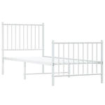 Białe metalowe łóżko pojedyncze 90x200 cm - Romaxo w sklepie internetowym Edinos