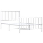 Białe metalowe łóżko rustykalne 100x200 cm - Romaxo w sklepie internetowym Edinos