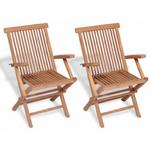 Składane drewniane krzesła ogrodowe Soriano 2X - 2 szt w sklepie internetowym Edinos