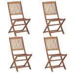 Drewniane krzesła ogrodowe Mandy - 4 szt. w sklepie internetowym Edinos