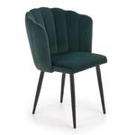 Zielone krzesło tapicerowane muszelka - Holix w sklepie internetowym Edinos