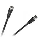 Kabel wtyk TV - wtyk F 1,8m czarny w sklepie internetowym EasyMar