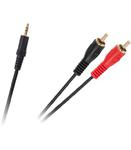 Kabel JACK 3,5-2xRCA zÃÂote koÃÂcÃÂ³wki czarny w sklepie internetowym EasyMar