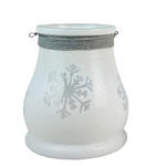 Lampion White Snowflake 16x16x18cm w sklepie internetowym Multistore24.pl