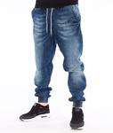 SmokeStory-Jogger Premium Slim Jeans Guma Spodnie Medium Blue Cieniowane w sklepie internetowym Unhuman.pl