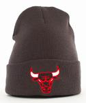 Mitchell & Ness-Chicago Bulls Team Logo Cuff Knit Czapka Zimowa Szara w sklepie internetowym Unhuman.pl