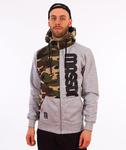 Mass-Half Camo Hoody Bluza Kaptur Rozpinana Szara w sklepie internetowym Unhuman.pl