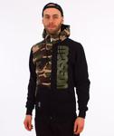 Mass-Half Camo Hoody Bluza Kaptur Rozpinana Czarna w sklepie internetowym Unhuman.pl