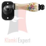 Klamka ATENE 2610 bez dolnej rozety, porcelana kremowa kwiaty wiosenne w sklepie internetowym KlamkiExpert.pl