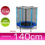 Bezpieczna trampolina ogrodowa dla dzieci batut z siatką 140 cm w sklepie internetowym Xsonic.pl