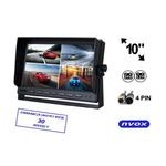 Monitor LCD do 4 kamer cofania 4pinQuad NVOX 10 cali monitoring w sklepie internetowym Xsonic.pl