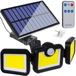 Lampa solarna latarnia uliczna halogen nastawny 171 LED COB pilot w sklepie internetowym Xsonic.pl