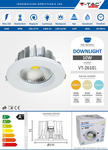 Okrągła oprawa sufitowa LED 10W DOWNLIGHT biała 1200lm VT-26101 w sklepie internetowym energomania.pl 