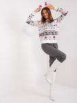 Sweter D90057AB90883A biało-różowy M w sklepie internetowym Larondine