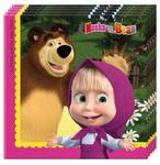 Serwetki papierowe Masza i Niedźwiedź - Masha And The Bear (20 szt) w sklepie internetowym Party world