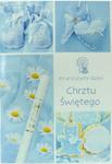 Karnet z okazji Chrztu Świętego, W uroczysty dzień Chrztu Świętego, niebieskie buciki B6 w sklepie internetowym Party world