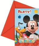 Zaproszenia Myszka Mickey, Mickey Mouse, 6 szt. w sklepie internetowym Party world
