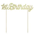 Dekoracja urodzinowa na roczek - 1st Birthday, złota w sklepie internetowym Party world