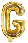 Balon foliowy w kształcie litery G, złoty w sklepie internetowym Party world