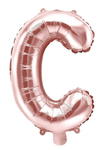 Balon foliowy w kształcie litery C, różowe złoto w sklepie internetowym Party world