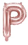 Balon foliowy w kształcie litery P, różowe złoto w sklepie internetowym Party world