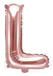 Balon foliowy w kształcie litery L, różowe złoto w sklepie internetowym Party world