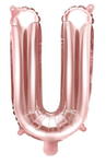 Balon foliowy w kształcie litery U, różowe złoto w sklepie internetowym Party world
