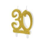 Świeczka na tort, 30 urodziny GOLD w sklepie internetowym Party world