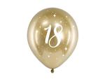 Balony Glossy na 18 urodziny złote, 6 szt. w sklepie internetowym Party world