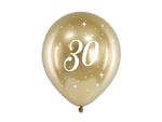 Balony Glossy na 30 urodziny złote, 6 szt. w sklepie internetowym Party world