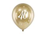 Balony Glossy na 40 urodziny złote, 6 szt. w sklepie internetowym Party world