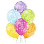 Balony na 3 urodziny, babeczki i prezenciki, 6 szt. w sklepie internetowym Party world