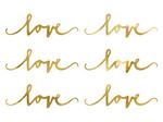 Złoty napis do dekoracji Love, 6 szt. w sklepie internetowym Party world
