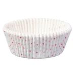 Foremki na muffinki, babeczki białe w różowe kropeczki, 60 szt. w sklepie internetowym Party world