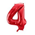 Balon foliowy cyfra 4, czerwony w sklepie internetowym Party world